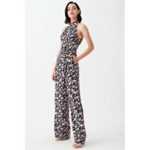 NWT: Diane von Furstenberg  Nicola Floral-print Silk Crepe De Chine Jumpsuit
